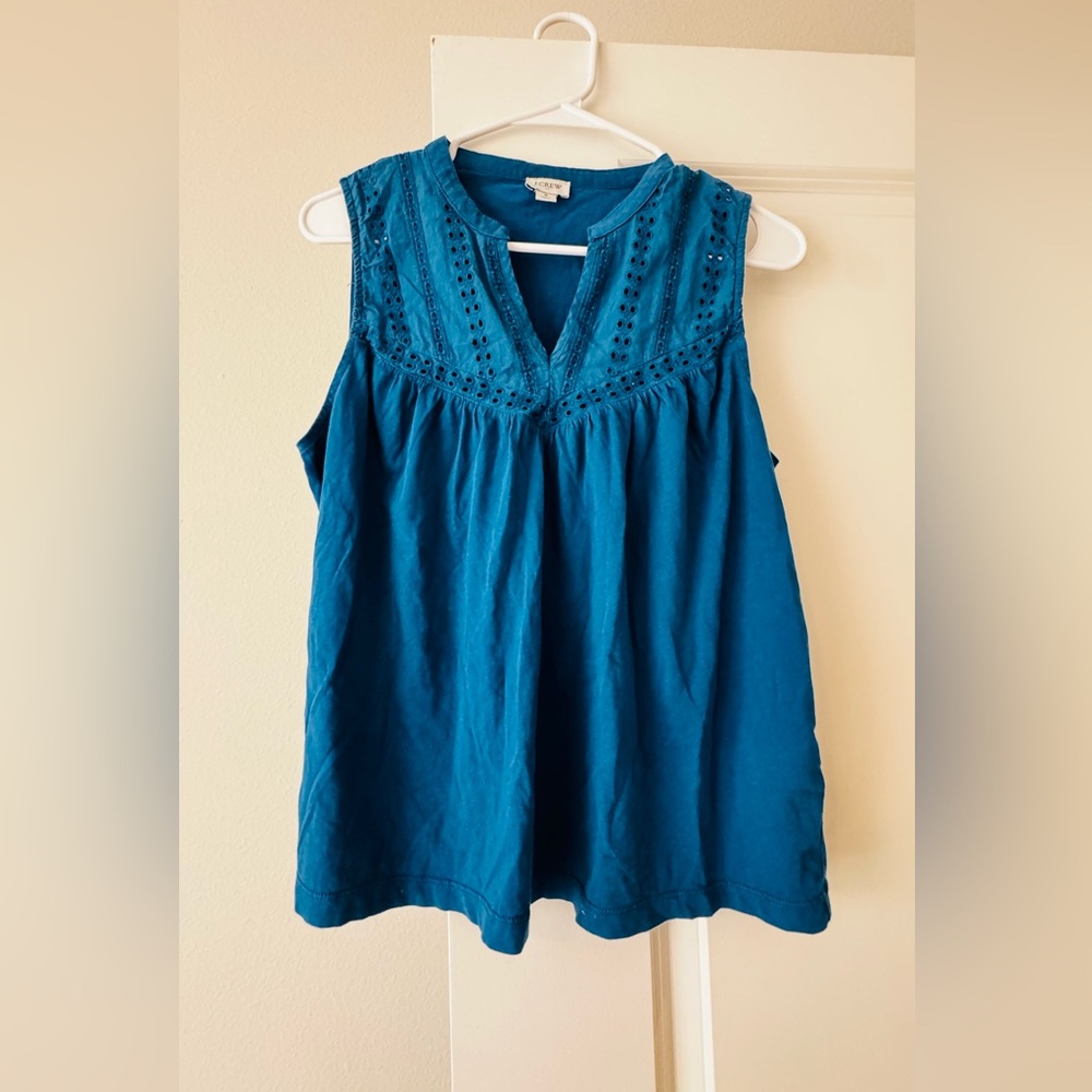 Coldwater Creek Teal Sleeveless Blouse